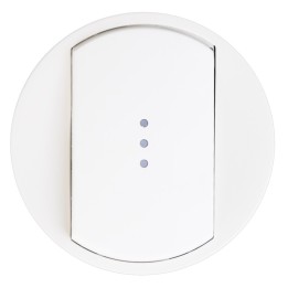 Legrand Céliane - Enjoliveur large - Pour toutes commandes d'éclairage standard - Blanc - Réf : 068003