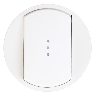 Legrand Céliane - Enjoliveur large - Pour toutes commandes d'éclairage standard - Blanc - Réf : 068003