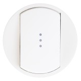 Legrand Céliane - Enjoliveur large - Pour toutes commandes d'éclairage standard - Blanc - Réf : 068003