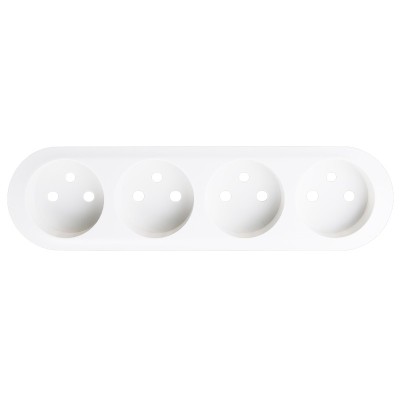 Legrand Céliane - Enjoliveur - Prise 4 x 2P+T Standard Précablée Compacte - Blanc - Réf : 068125