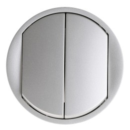 Legrand Céliane - Enjoliveur large pour Double Interr, Va-et-Vient ou Poussoir - Titane - Réf : 068302