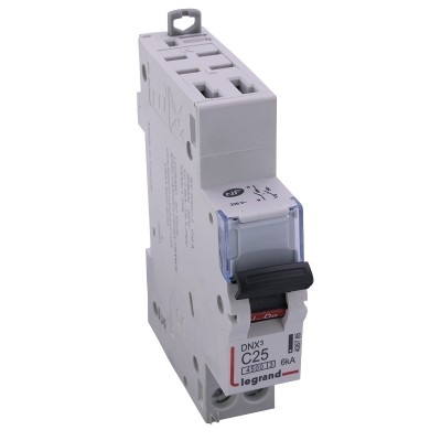 Legrand - Disjoncteur DNX³ 4500 - auto/vis - U+N 230V~ 25A - 4,5kA - courbe C - 1 module - Réf : 406785