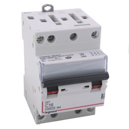 Legrand - Disjoncteur DX³ 4500 - vis/vis - 4P - 400 V~ - 16A - 6kA - courbe C - 3 modules - Réf : 406910