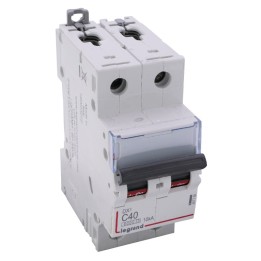 Legrand - Disjoncteur DX³6000 10kA - vis/vis - 2P 230V~ à 400V~ - 40A - courbe C - 2 modules - Réf : 407788