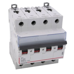 Legrand - Disjoncteur DX³ 6000 -vis/vis- 4P- 400V~-20A-courbeC-peigne HX³ trad 4P - 4M - Réf : 407899