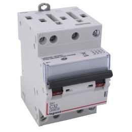 Legrand - Disjoncteur DX³ 6000 -vis/vis- 4P- 400V~-32A-10kA-courbeC-peigne HX³ opti 4P -3M - Réf : 407910