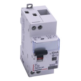 Legrand - Disjoncteur différentiel DX³4500 - vis/vis - U+N 230V~ - 10A typeAC 30mA - courbe C - 2 modules - Réf: 410704