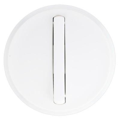 Legrand - Enjoliveur étroit Céliane - Inter/va-et-vient/poussoir lumineux - blanc - Réf : 065003