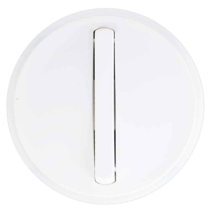 Legrand - Enjoliveur étroit Céliane - Inter/va-et-vient/poussoir lumineux - blanc - Réf : 065003