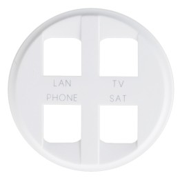 Legrand Céliane - Enjoliveur pour Prise quadruple pour Réseau Optimum Auto - Blanc - Réf : 068194