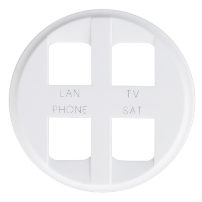 Legrand Céliane - Enjoliveur pour Prise quadruple pour Réseau Optimum Auto - Blanc - Réf : 068194