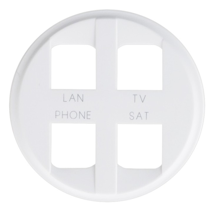 Legrand Céliane - Enjoliveur pour Prise quadruple pour Réseau Optimum Auto - Blanc - Réf : 068194
