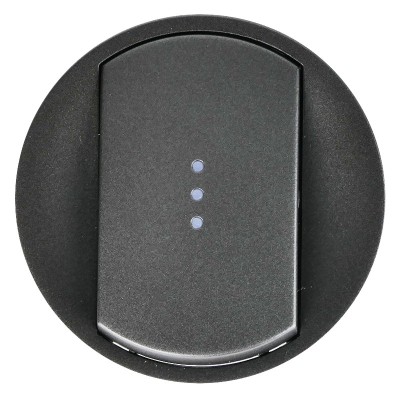 Legrand Céliane - Enjoliveur large pour toutes commandes d'éclairage standard - Graphite - Réf : 067903