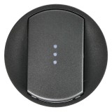 Legrand Céliane - Enjoliveur large pour toutes commandes d'éclairage standard - Graphite - Réf : 067903