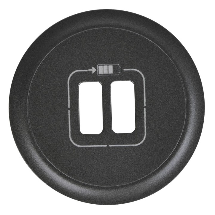 Legrand Céliane - Enjoliveur pour Prise Double pour Chargeur USB - Type A et C - Graphite - Réf : 067956