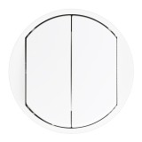 Legrand Céliane - Enjoliveur large pour double Interr, Va-et-Vient ou Poussoir - Blanc - Réf : 068002