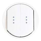 Legrand Céliane - Enjoliveur large pour Double Interr, Va-et-Vient ou Poussoir à Voyant - Blanc - Réf : 068004