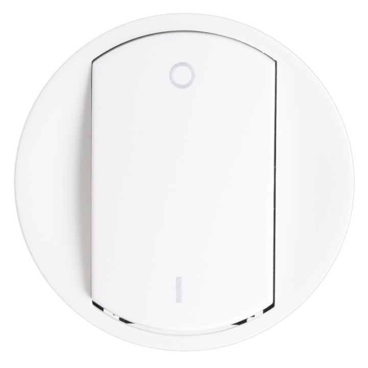 Legrand Céliane - Enjoliveur large pour Interrupteur Bipolaire - Blanc - Réf : 068021