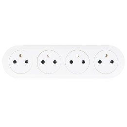Legrand Céliane - Enjoliveur pour Quadruple Prise 2P+T Surface Précablée Compacte - Blanc - Réf : 068114