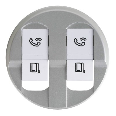 Legrand Céliane - Enjoliveur pour Prise Double RJ45 - Titane - Réf :068552
