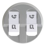 Legrand Céliane - Enjoliveur pour Prise Double RJ45 - Titane - Réf :068552