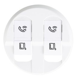 Legrand Céliane - Enjoliveur - Prise Double RJ 45 - Blanc - Réf : 068252