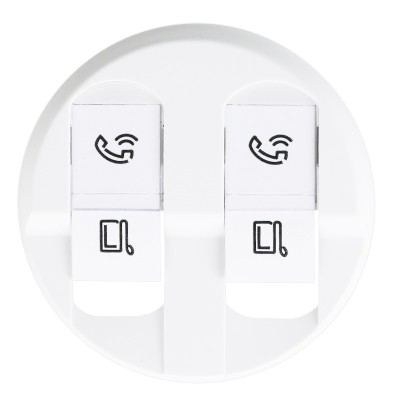 Legrand Céliane - Enjoliveur - Prise Double RJ 45 - Blanc - Réf : 068252