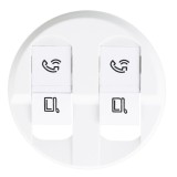 Legrand Céliane - Enjoliveur - Prise Double RJ 45 - Blanc - Réf : 068252