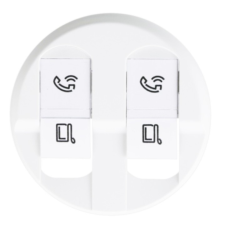 Legrand Céliane - Enjoliveur - Prise Double RJ 45 - Blanc - Réf : 068252