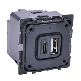 Legrand - Chargeur double USB - Type A et Type C - 3A - Réf : 067465