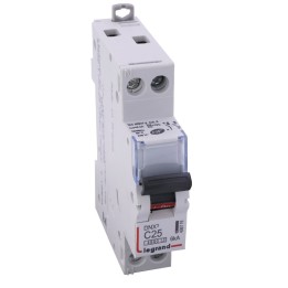 Legrand - Disjoncteur DNX³ 4500 - vis/vis - U+N 230V~ 25A - 4,5kA - courbe C - 1 module - Réf : 406776
