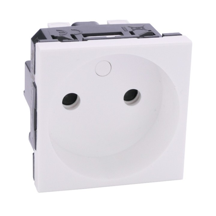 Legrand Mosaic - Prises 2P - Connexion auto - 2 modules - blanc - Réf : 077110