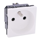 Legrand Mosaic - Prises 2P+T - Connexion à vis - spéciale repiquage et 4 mm² - 2 modules - blanc - Réf : 077113