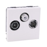 Legrand Mosaic - Prise TV- R-SAT - 2 modules - blanc - Réf : 078786