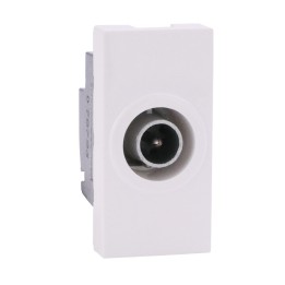 Legrand Mosaic - Prise TV Simple 9.52 mm Mâle - 1 Module - blanc - Réf : 078793