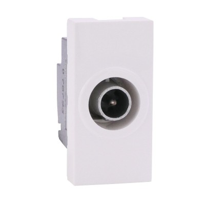Legrand Mosaic - Prise TV Simple 9.52 mm Mâle - 1 Module - blanc - Réf : 078793