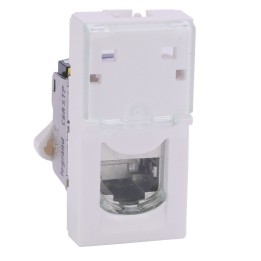 Legrand Mosaic - Prise RJ45 - Catégorie 6A - STP - 1 module - blanc - Réf : 076573