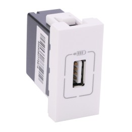 Legrand Mosaic - Alimentation USB 230 V / 5 V - 1 port - 1 module - blanc - Réf : 077591