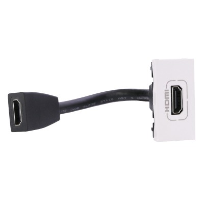 Legrand Mosaic - Prise HDMI typeA version 1.4 préconnectorisée Mosaic 1 module - blanc - Réf : 078778