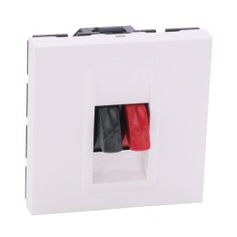 Legrand Mosaic - Prise haut-parleur - bornier 4 mm² - 2 modules - blanc - Réf : 078751