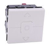 Legrand Mosaic - Poussoir pour 1 volet roulant - 2 modules - blanc - Réf: 077025