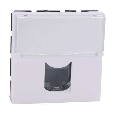 Legrand Mosaic - Prise RJ45 - Catégorie 5e - UTP - 2 modules - LCS - blanc - Réf : 076554