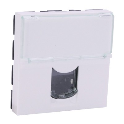 Legrand Mosaic - Prise RJ45 - Catégorie 5e - FTP - 2 modules - LCS - blanc - Réf : 076555