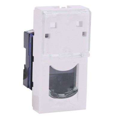 Legrand Mosaic - Prise RJ45 - Catégorie 6 - UTP - 1 module - LCS - blanc - Réf : 076561