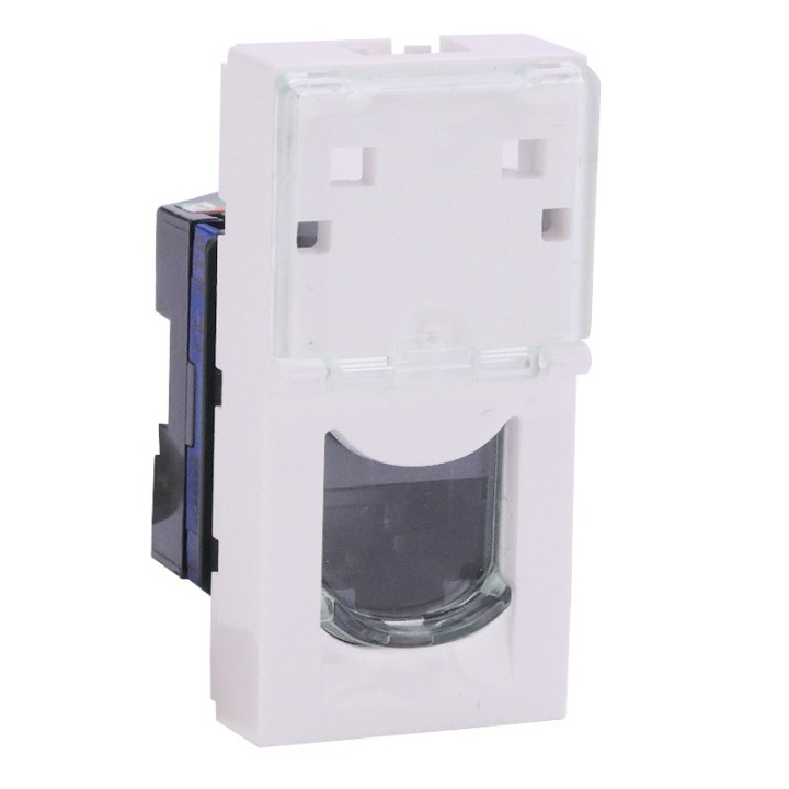 Legrand Mosaic - Prise RJ45 - Catégorie 6 - UTP - 1 module - LCS - blanc - Réf : 076561