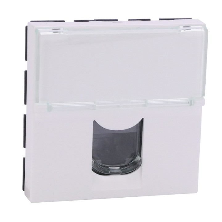 Legrand Mosaic - Prise RJ45 - Catégorie 6 - UTP - 2 modules - LCS - blanc -Réf : 076564