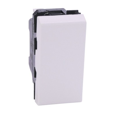 Legrand Mosaic - Poussoir 6A - 1 module - blanc - Réf: 077030