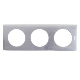 Legrand - Plaque Céliane - Métal - 3 postes - Aluminium - Réf : 068923