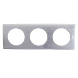 Legrand - Plaque Céliane - Métal - 3 postes - Aluminium - Réf : 068923