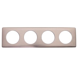 Legrand - Plaque Céliane - Métal - 4 postes - Copper - Réf : 068994